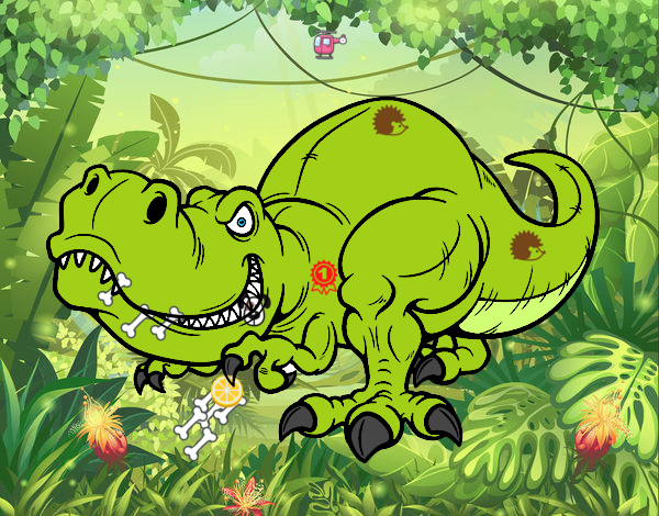 Dibujo Tyrannosaurus Rex pintado por gibee