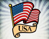 Dibujo Bandera de los Estados Unidos pintado por amricci