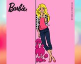 Dibujo Barbie con cazadora de cuadros pintado por Noee12