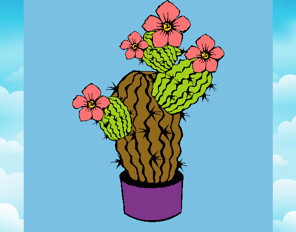 Dibujo Flores de cactus pintado por LunaLunita