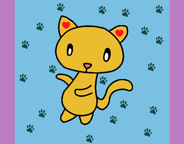 Dibujo Gato garabato pintado por hyeri1