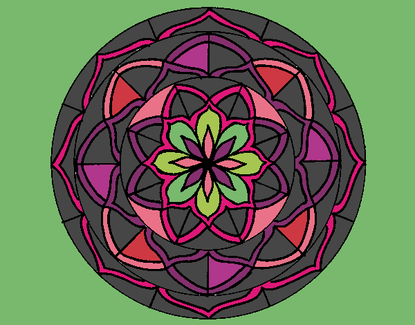 Dibujo Mandala 6 pintado por blanca