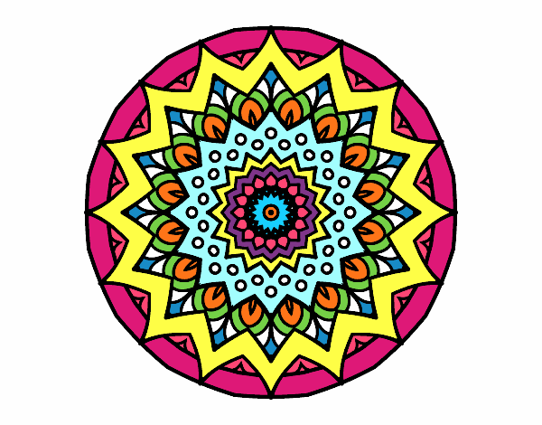 Dibujo Mandala creciente pintado por DRYM