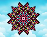 Dibujo Mandala estrella pintado por MariaJMC