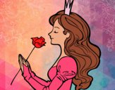 Dibujo Princesa y rosa pintado por Noee12