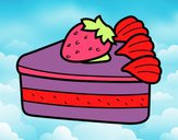 Dibujo Tarta de fresas pintado por layara