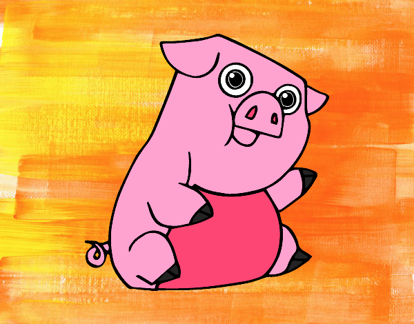 Dibujo Un cerdo  pintado por emiliano23