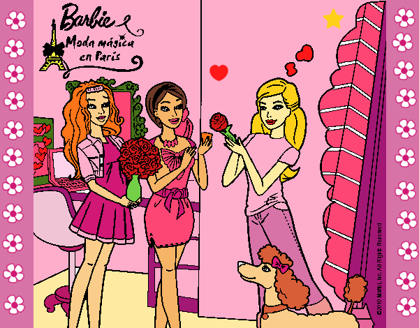 Dibujo Barbie de compras con sus amigas pintado por LunaLunita