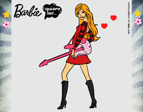 Dibujo Barbie la rockera pintado por LunaLunita