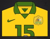 Dibujo Camiseta del mundial de fútbol 2014 de Australia pintado por xJor