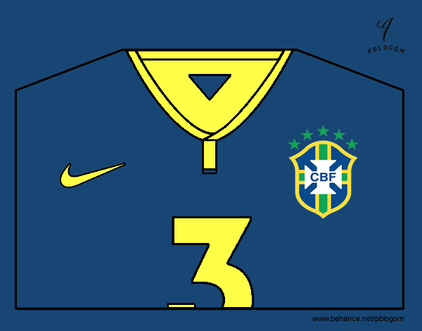 Dibujo Camiseta del mundial de fútbol 2014 de Brasil pintado por andreswilf