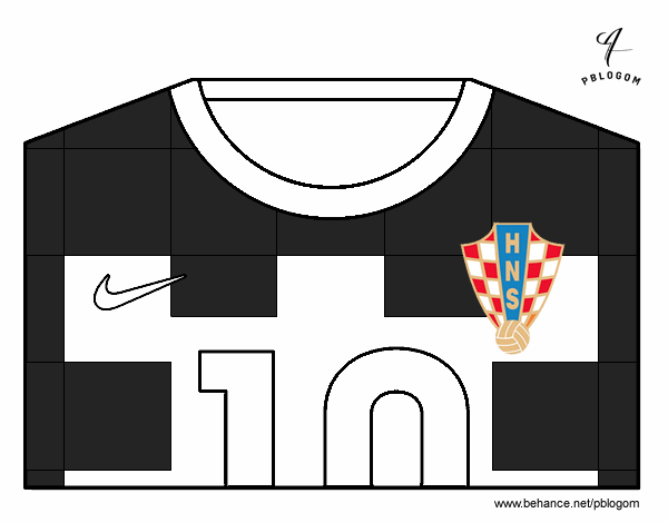 Dibujo Camiseta del mundial de fútbol 2014 de Croacia pintado por andreswilf