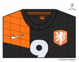 Dibujo Camiseta del mundial de fútbol 2014 de Holanda pintado por androide2