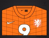 Dibujo Camiseta del mundial de fútbol 2014 de Holanda pintado por xJor