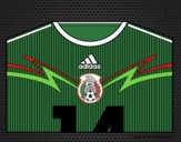 Dibujo Camiseta del mundial de fútbol 2014 de México pintado por xJor