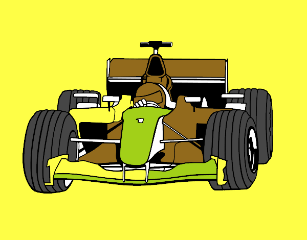 Dibujo Coche de F1 pintado por campeo