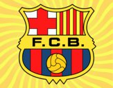 Dibujo Escudo del F.C. Barcelona pintado por androide2