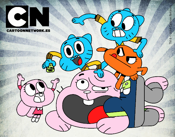 Dibujo Grupo de Gumball pintado por tilditus