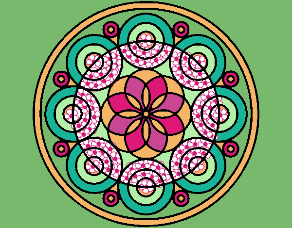 Dibujo Mandala 35 pintado por blanca