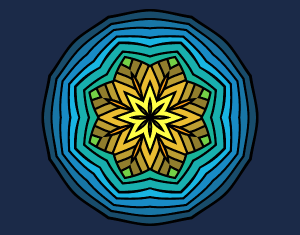 Dibujo Mandala cenital pintado por XerterLP