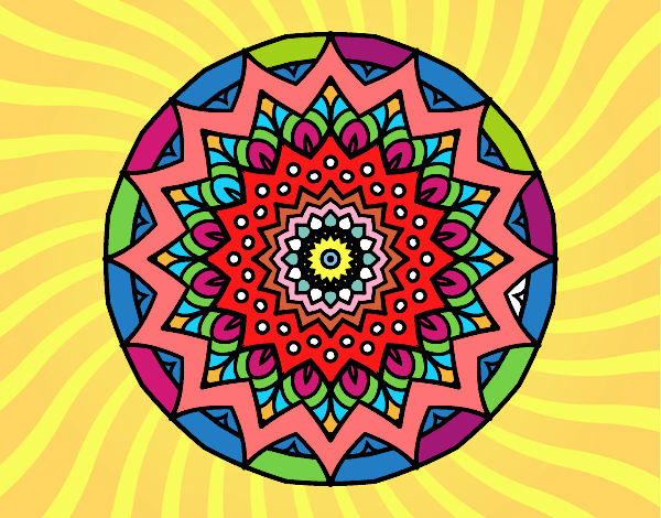 Dibujo Mandala creciente pintado por tilditus