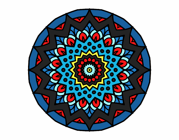 Dibujo Mandala creciente pintado por tilditus