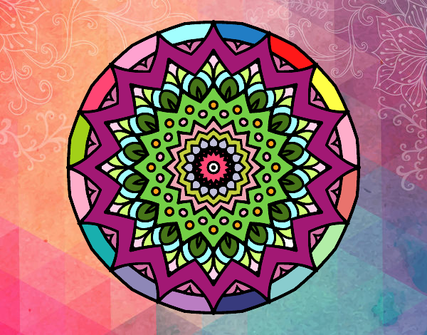 Dibujo Mandala creciente pintado por tilditus