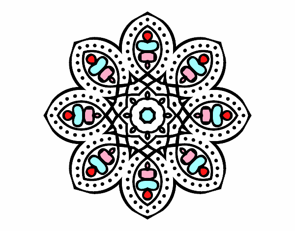 Dibujo Mandala de inspiración árabe pintado por ebsun