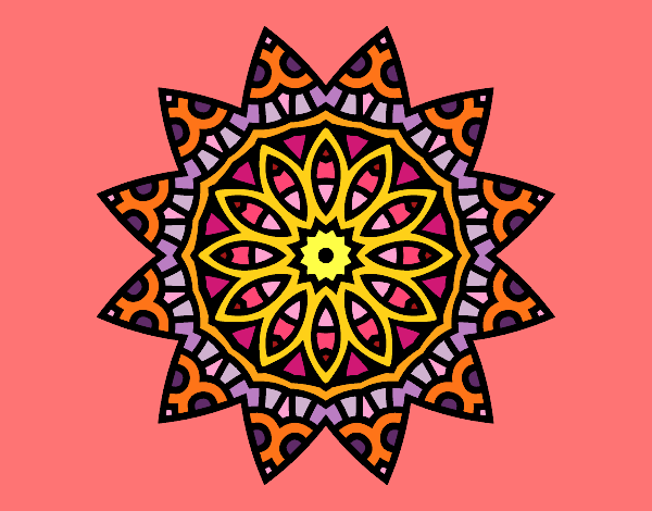 Dibujo Mandala estrella pintado por XerterLP