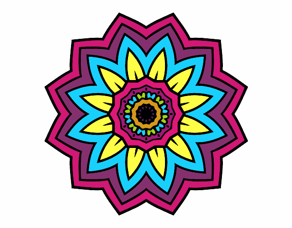 Dibujo Mandala flor de girasol pintado por Panxamix13