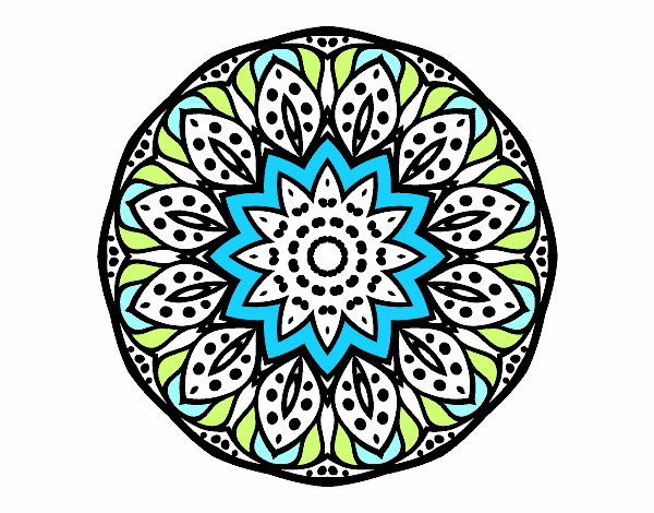 Dibujo Mandala naturaleza pintado por ebsun