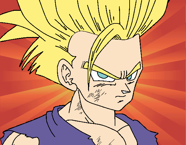 Dibujo Son Gohan pintado por tilditus