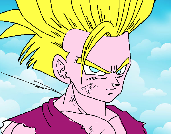 Dibujo Son Gohan pintado por tilditus