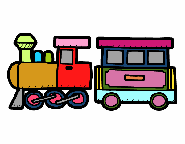 Dibujo Tren alegre pintado por bautilopez