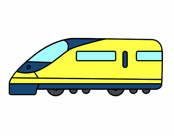 Dibujo Tren rápido pintado por bautilopez