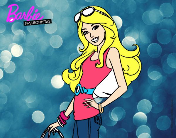 Dibujo Barbie casual pintado por Potte