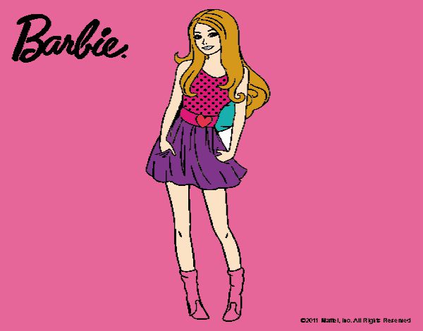 Dibujo Barbie veraniega pintado por Potte