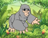Dibujo Gorila de montaña pintado por ARGOM