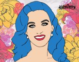 Dibujo Katy Perry primer plano pintado por valeriskis