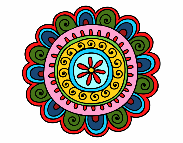 Dibujo Mandala alegre pintado por susquasim