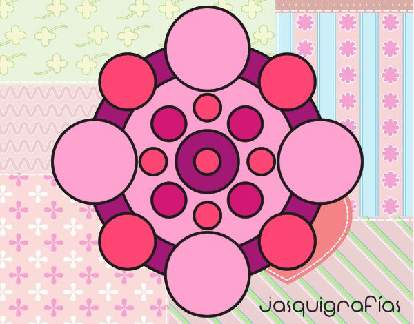 Dibujo Mandala con redondas pintado por Gorritz