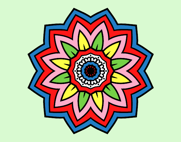 Dibujo Mandala flor de girasol pintado por Amancay99