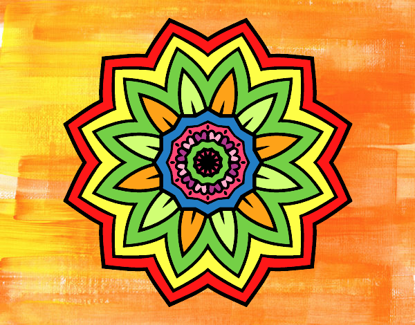 Dibujo Mandala flor de girasol pintado por martasol