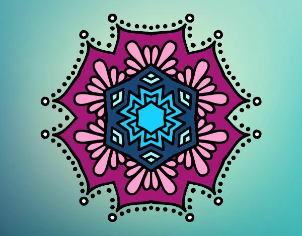 Dibujo Mandala flor simétrica pintado por Gorritz
