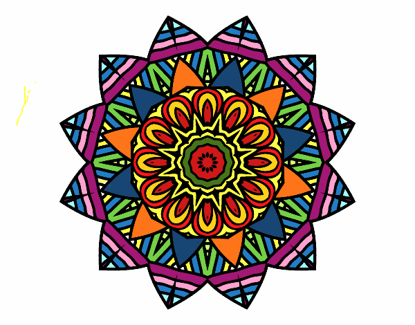 Dibujo Mandala frutal pintado por susquasim