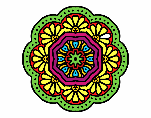 Dibujo Mandala mosaico modernista pintado por ydmr