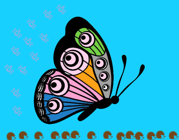 Dibujo Mariposa dirección derecha pintado por ivanmoren
