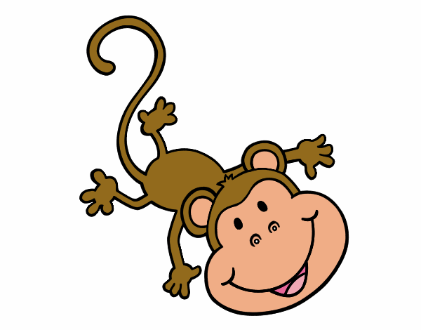 Dibujo Mono gracioso pintado por vangie