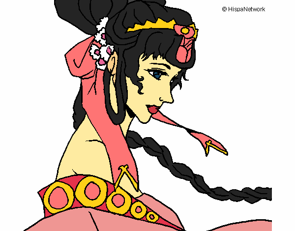 Dibujo Princesa china pintado por mario2