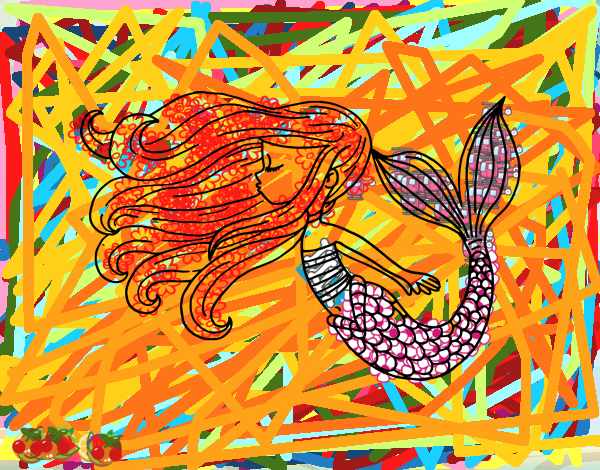 Dibujo Sirena flotando pintado por RocioNayla